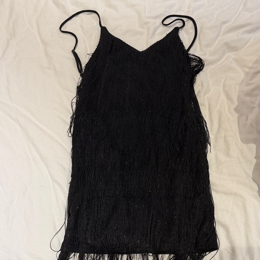 SHEIN Black Fringe Dress